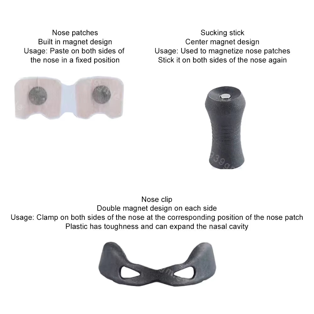 Sport Nasal Dilator Nasal Breathing Dilators Boost Oxygen Intake,Breathing Refill Nose Clip Magnetic Nasal Strip Reduce Snoring
